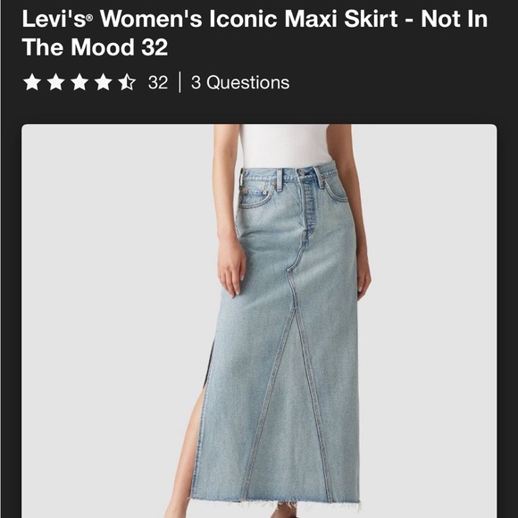 NWT Levi's® Women's Iconic Maxi Skirt - Not In The Mood - Picture 4 of 4